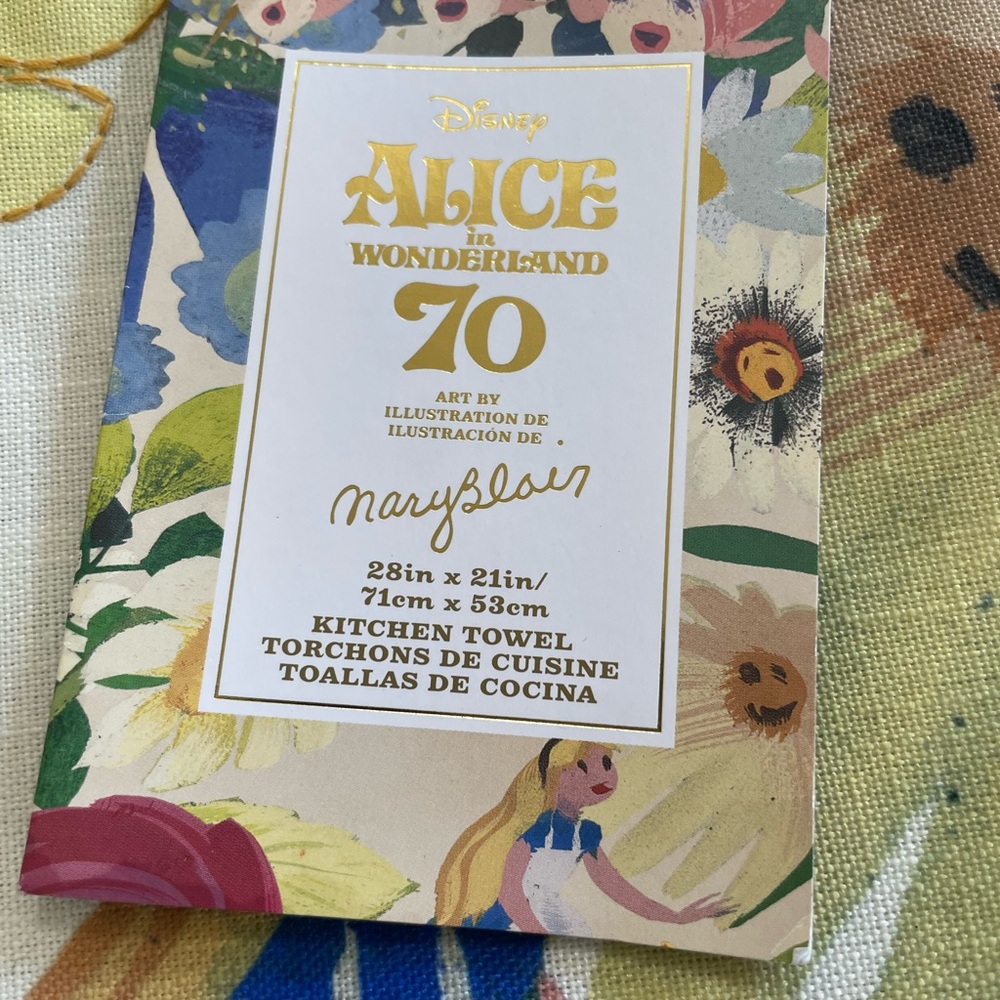 Alice in Wonderland Tea Towel Mary Blair 70th - Picture 2 of 7
